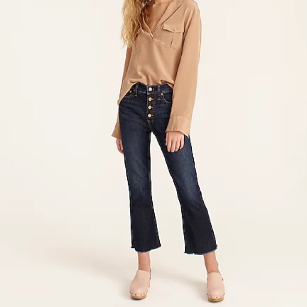 NWT J. Crew 9” Billie Demi Boot Crop Jeans